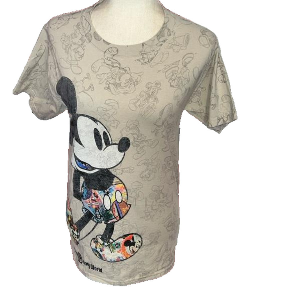 Mickey Mouse Walt Disney Wold Parks T-Shirt Cotton S